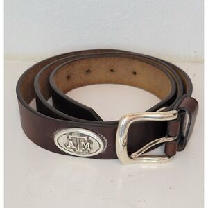 Texas A&M Aggies Belt Men 42 Brown Leather Western  Concho Logo Casual